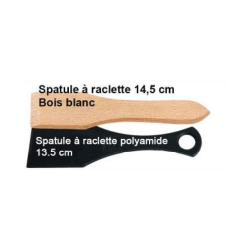 SPATULE A RACLETTE BOIS BLANC 14.5 CM
